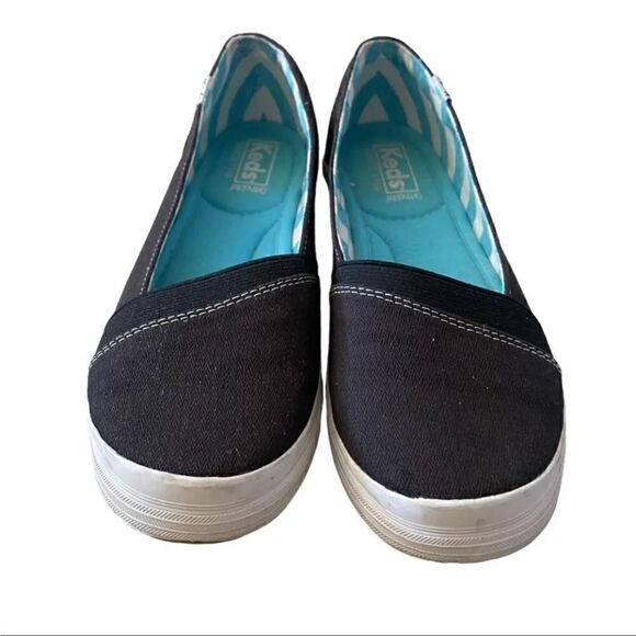 Keds Black Slip On Canvas Ortholite Flats Woman's Comfortable Shoes SZ 6 - Picture 8 of 10
